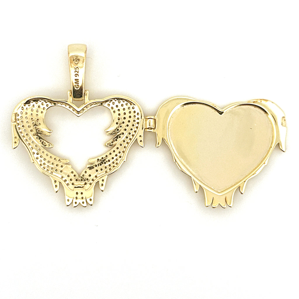 Angel Wings Heart Memory Photo Pendant, Personalized Tribute Keepsake Picture Charm