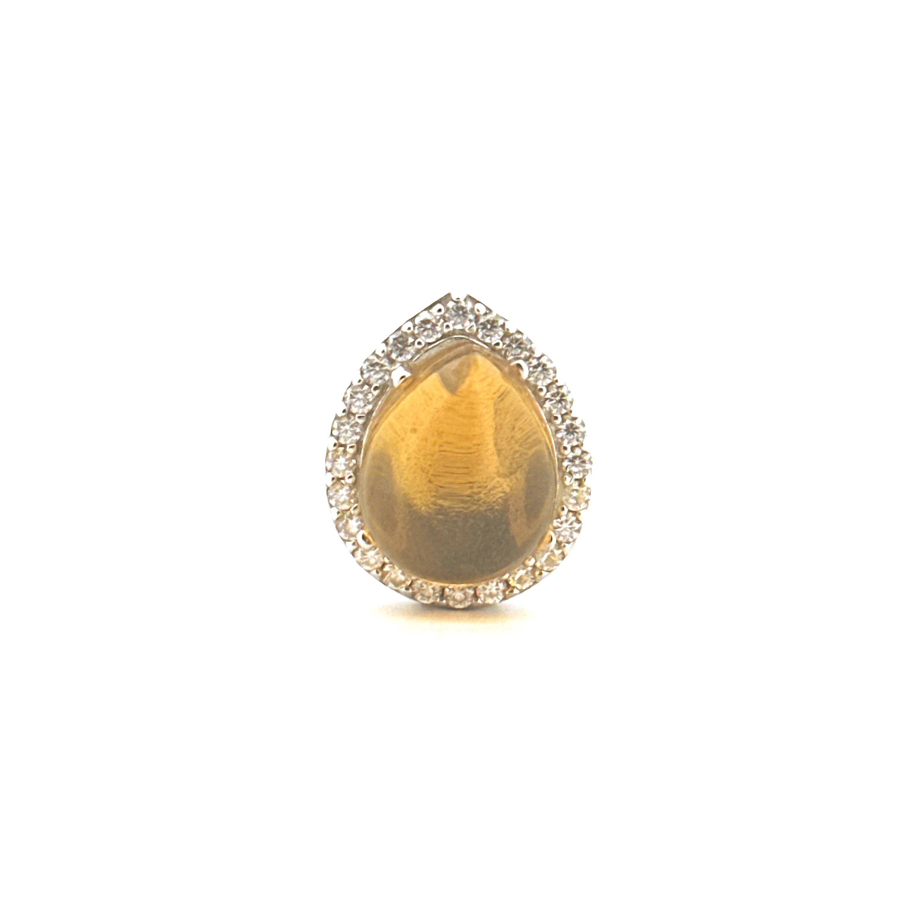 Diamond Birthstone Urn Pendant, Teardrop Urn Necklace, Cremation Jewelry For Ashes, Genuine Gemstones