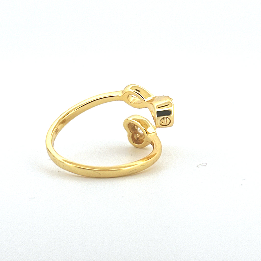 Infinity Heart Diamond Urn Ring for Ashes, Gold Vermeil Cremation Jewelry, Pet/Human Ash holder, Memorial Keepsake