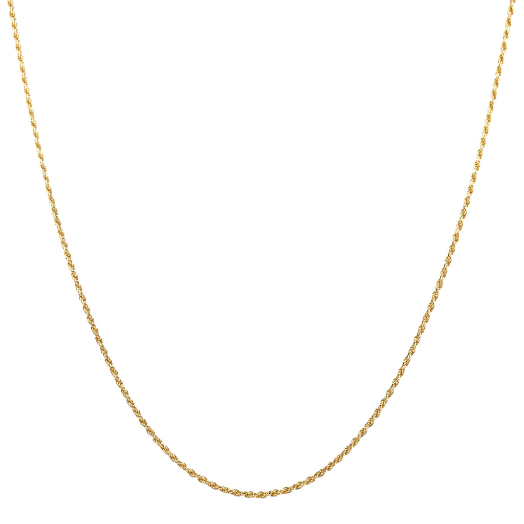 Diamond Cut Rope Chain – Solid 10K Gold or 925
