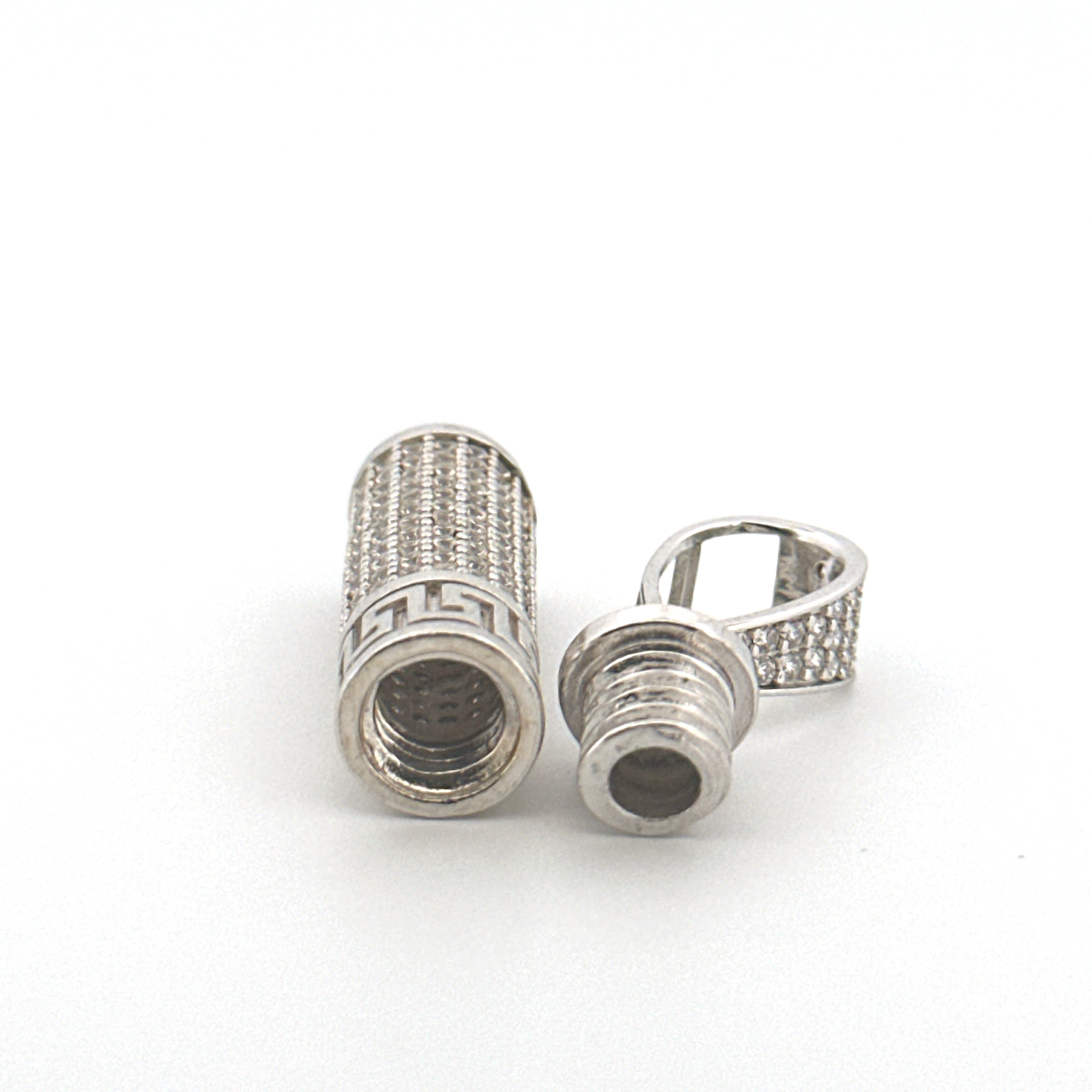 Cylinder Diamond Urn Pendant, Cylinder Urn Pendant to Hold Ashes, Gold Cremation Necklace Keepsake Jewelry