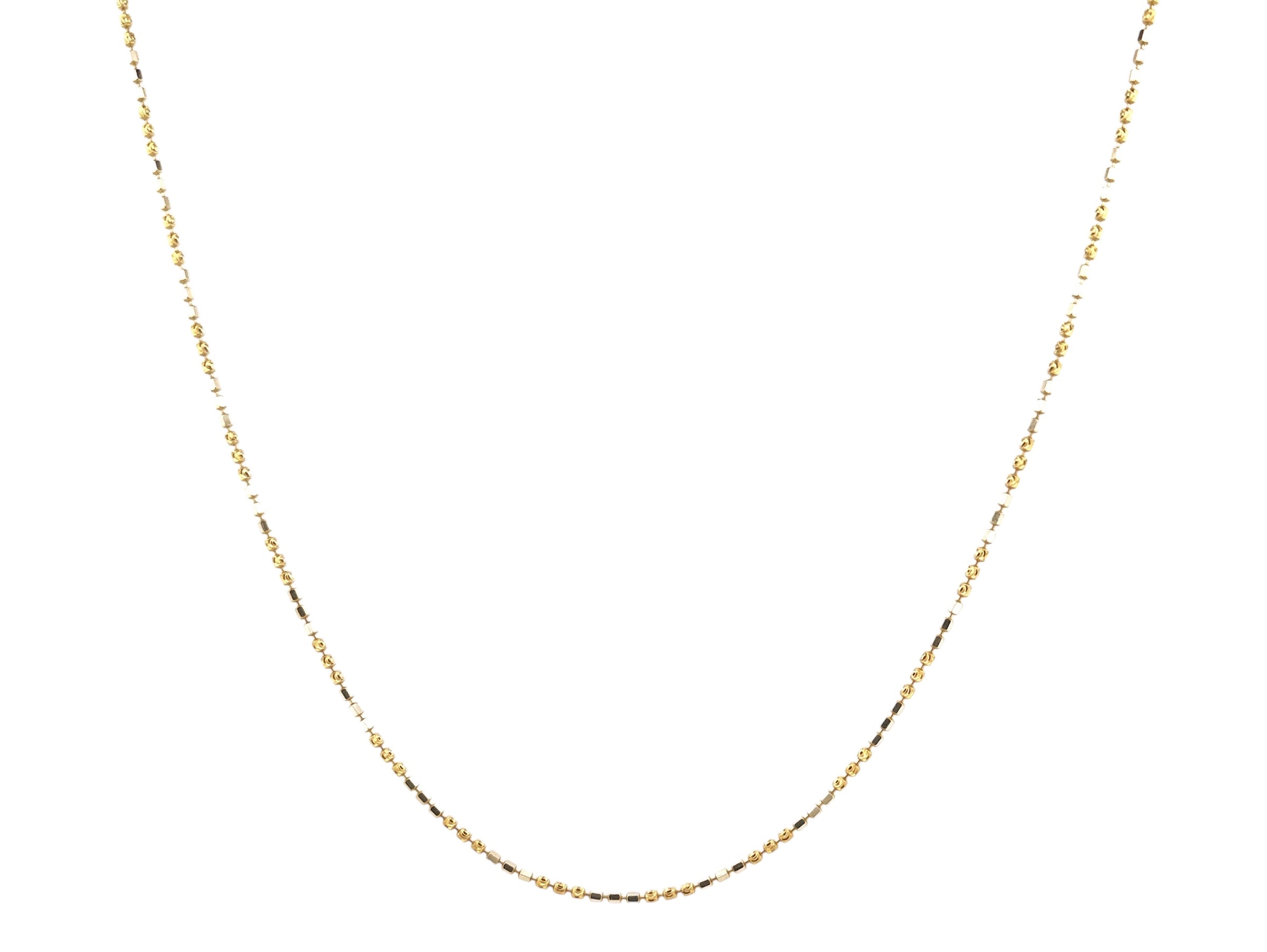 Diamond-Cut Beaded Gold Vermeil Chain – Rare Design