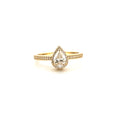 Cargar la imagen en la vista de la galería, Custom Teardrop Urn Ring – GRA Certified VVS Moissanite or Gemstone | 14K Gold Vermeil Memorial Ash Ring for Women
