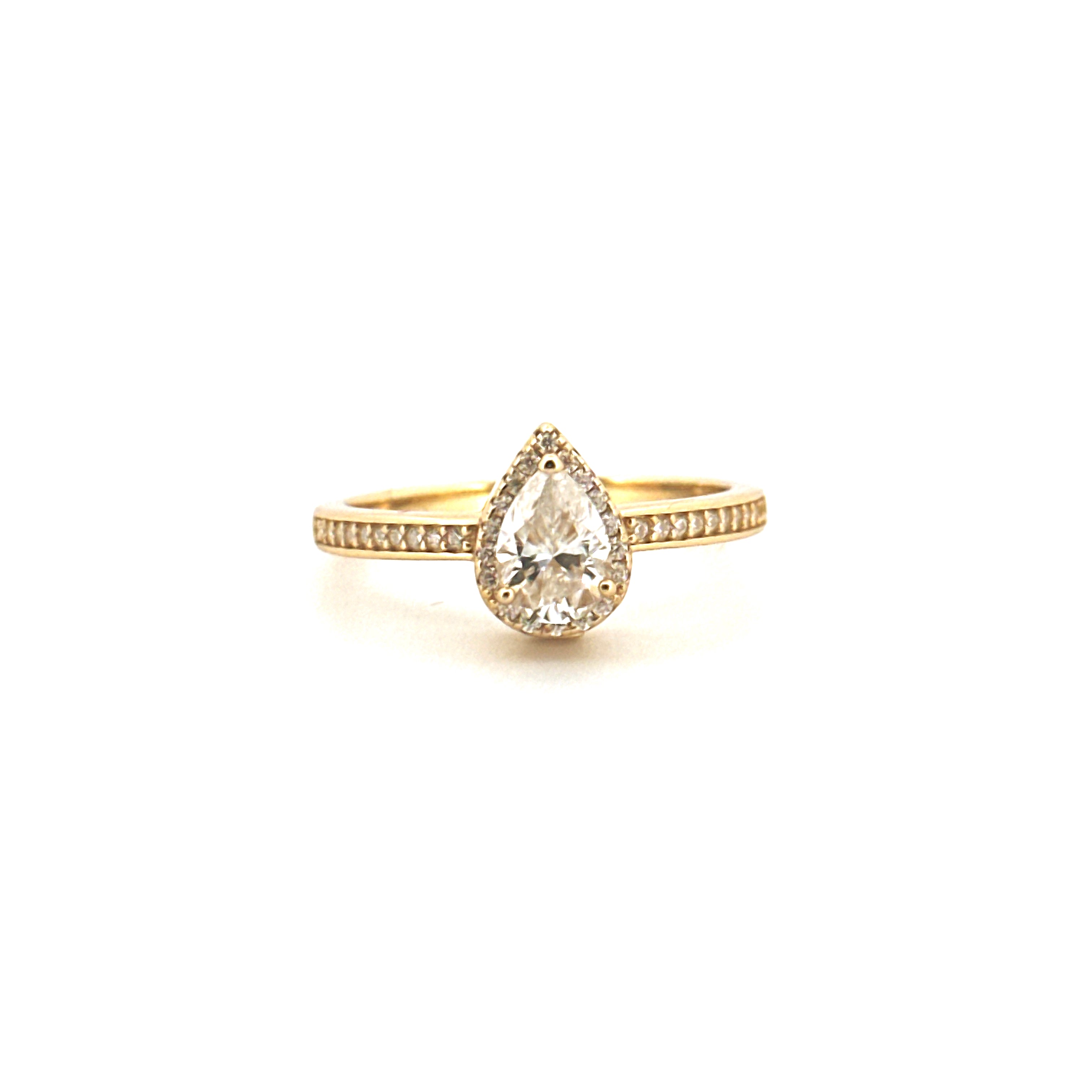 Teardrop Diamond Urn Ring For Ashes, Keepsake For Human/Pet Ashes