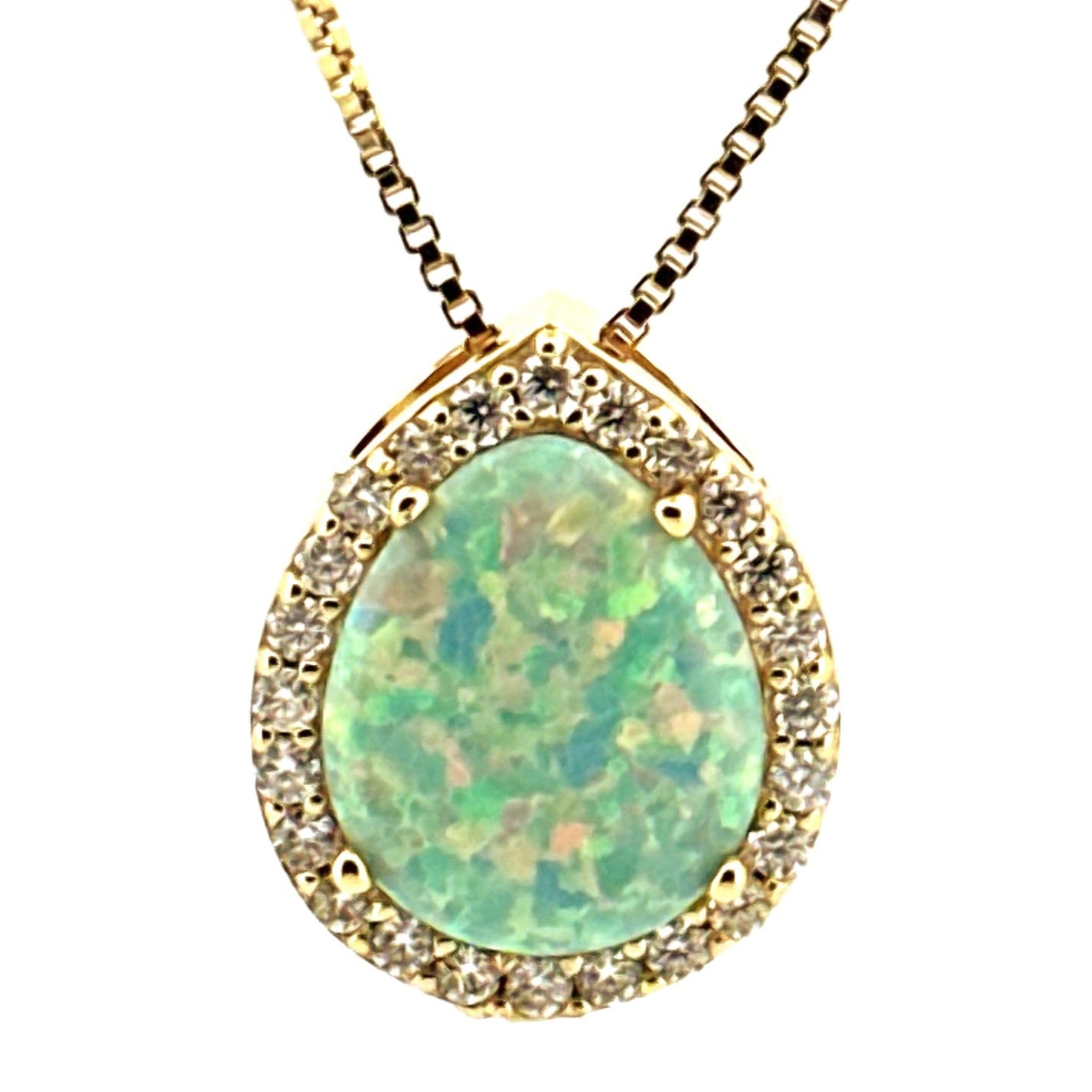 Teardrop Urn Pendant, Genuine Opal & Moissanite Urn Pendant For Ashes, Ash Holder Cremation Jewelry