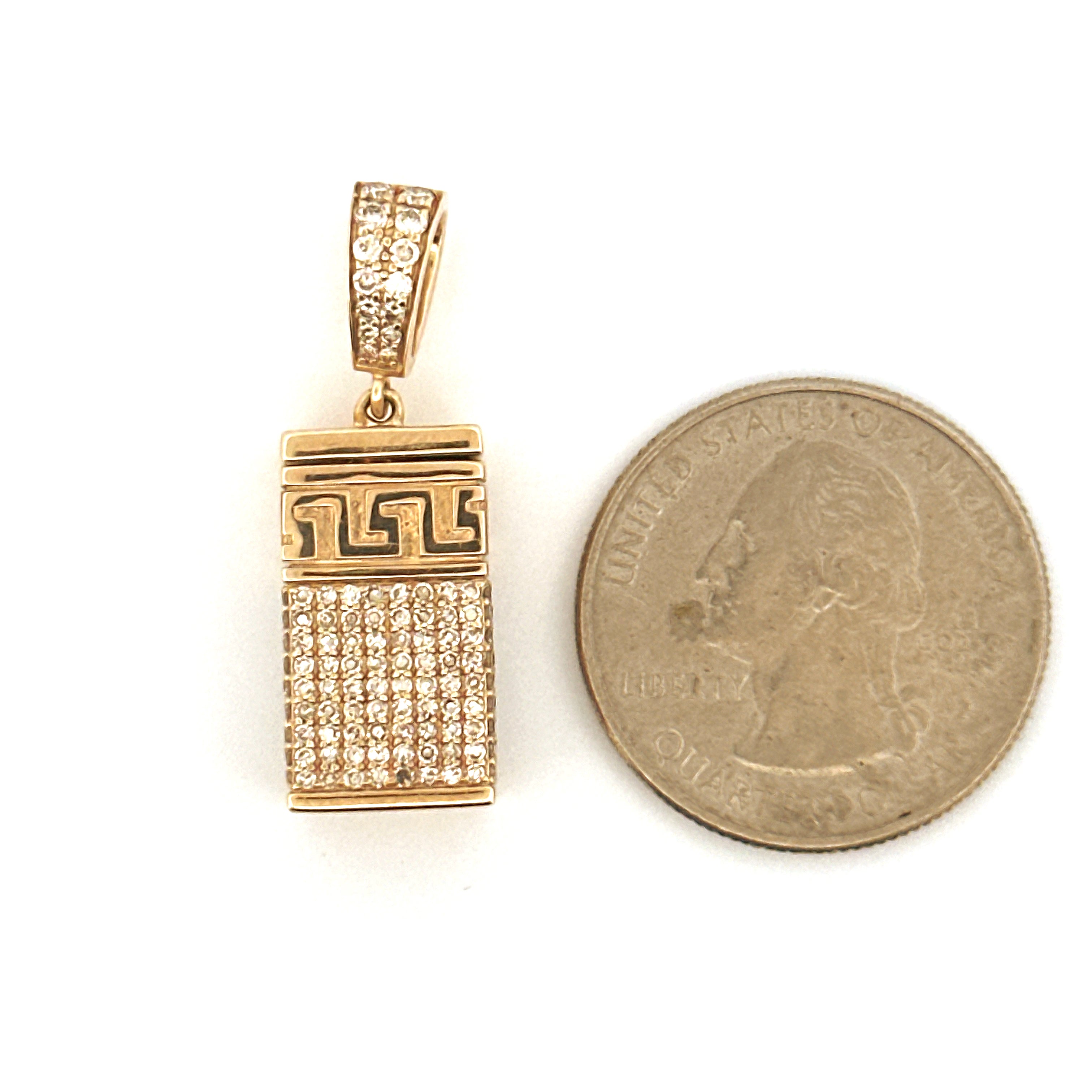 Solid 10k Yellow Gold Urn Pendant, Natural Earth Mined Diamond Pendant for Ashes, Cremation Keepsake Pendant, Free Appraisal
