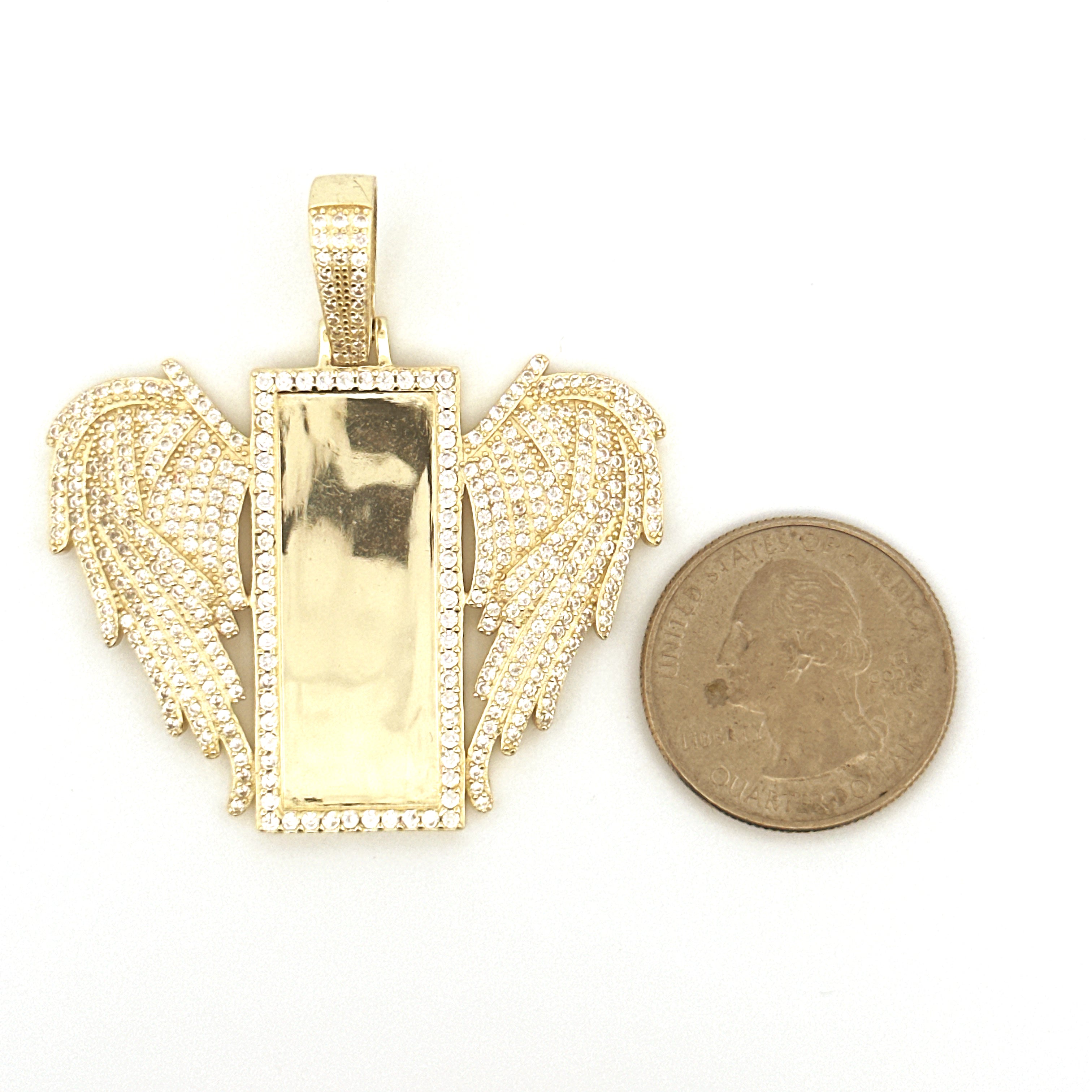 Angel Wings Memory Keepsake Photo Pendant, Angel Wings Memory Charm, Personalized Tribute