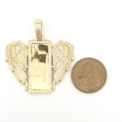 Angel Wings Memory Keepsake Photo Pendant, Angel Wings Memory Charm, Personalized Tribute