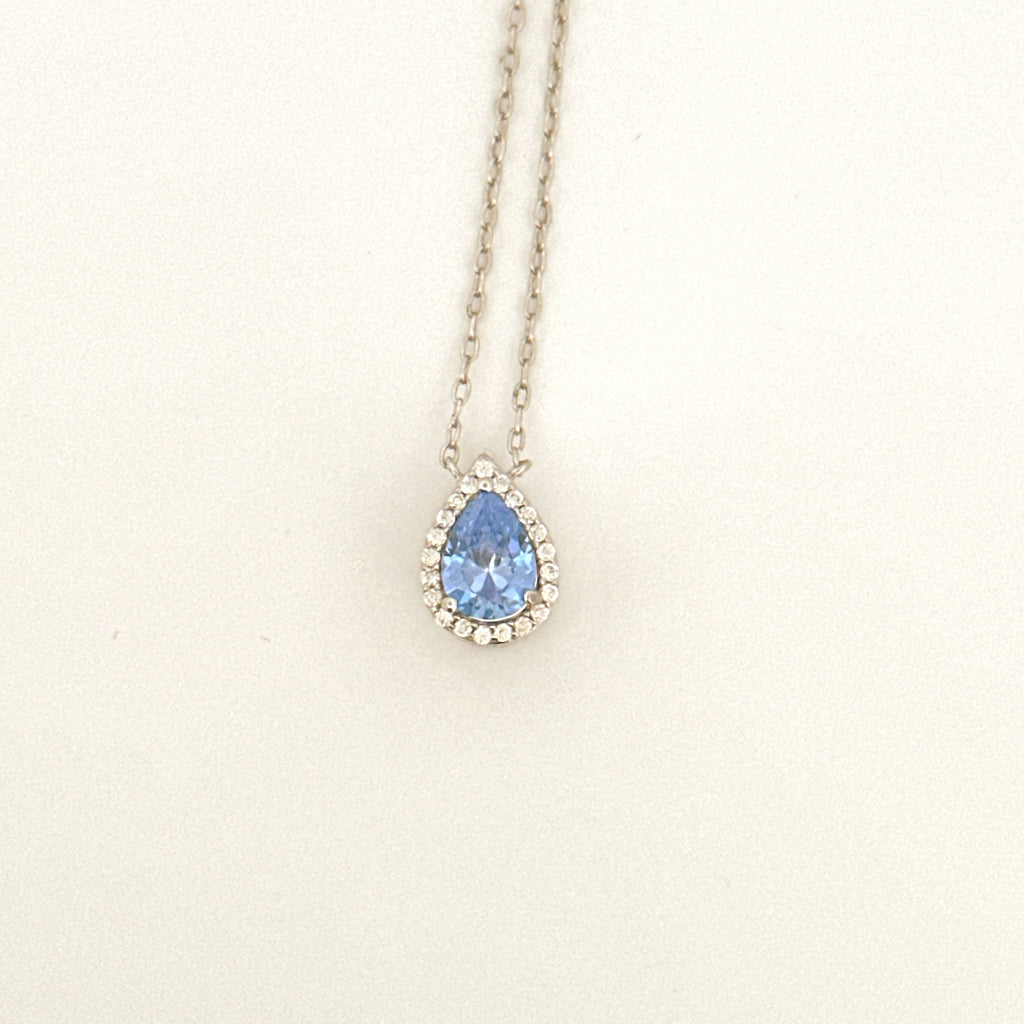 Teardrop Urn Necklace, Diamond Cremation Jewelry for Human/Pet Ashes, Ash Holder, Genuine Gemstone Birthstones
