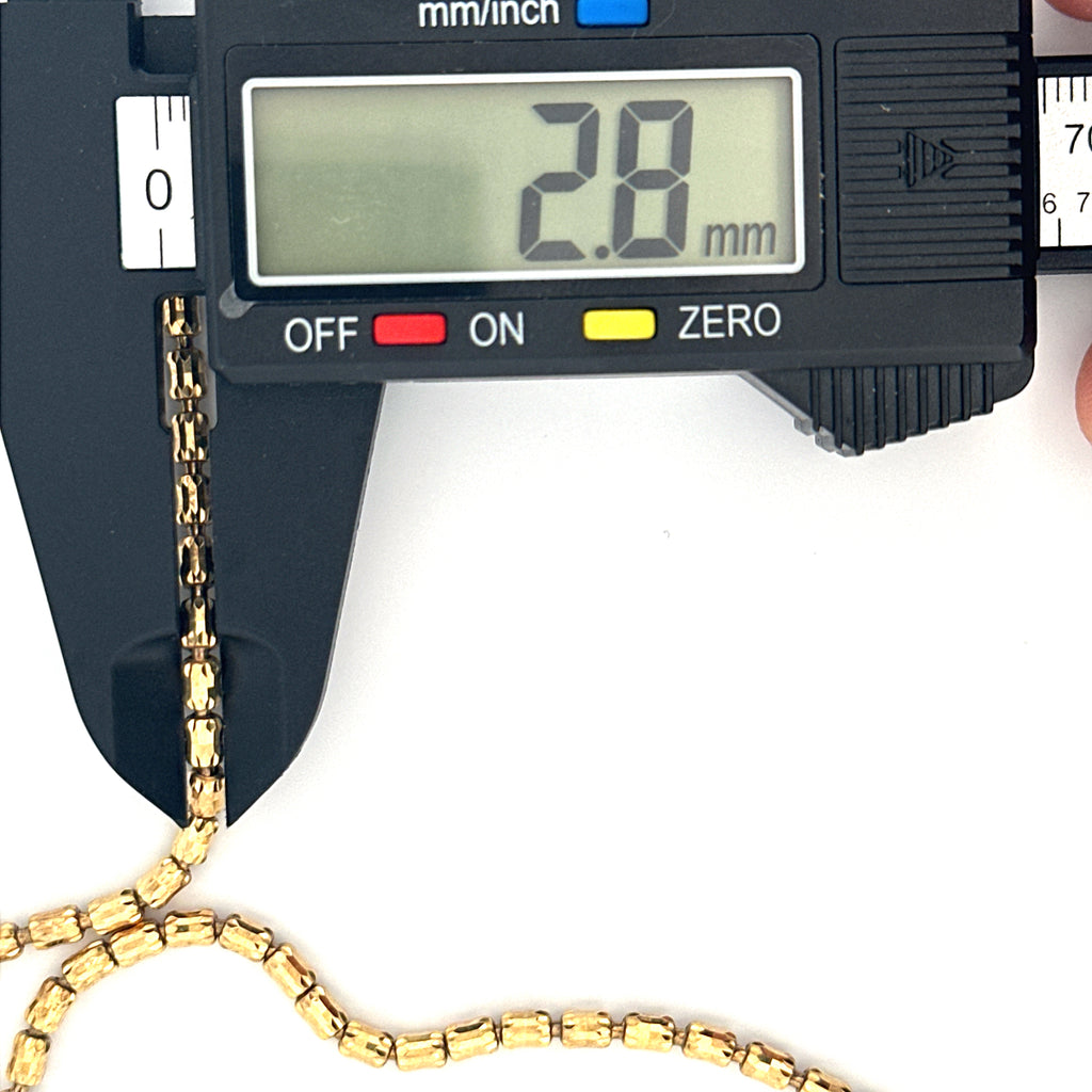 Gold Barrel Chain – Diamond Cut Luxury Chain in 10k or 925
