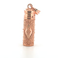 Cargar la imagen en la vista de la galería, Artisan Urn Pendant – Hand-Carved 14K Gold Vermeil Cremation Necklace in Sterling Silver | Unique Memorial Jewelry
