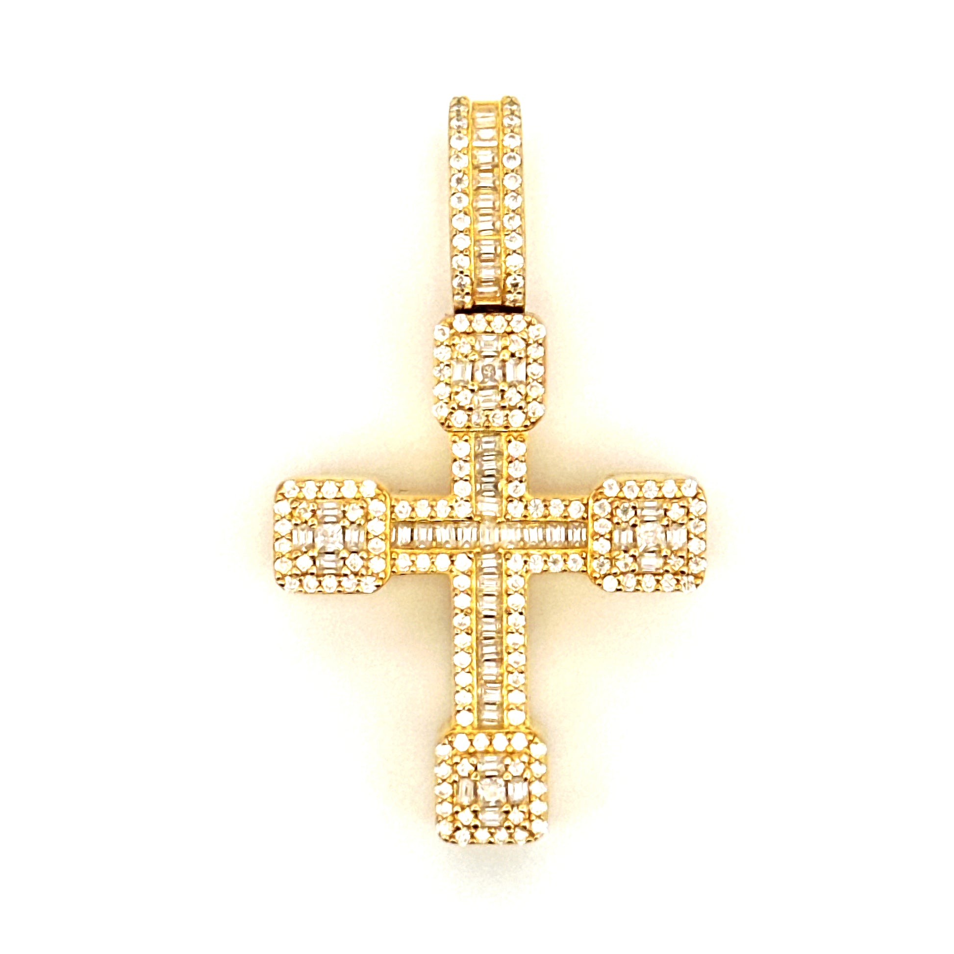 Diamond Cross Urn Pendant, Cremation Pendant, Ash Holder for Human/Pet Ashes
