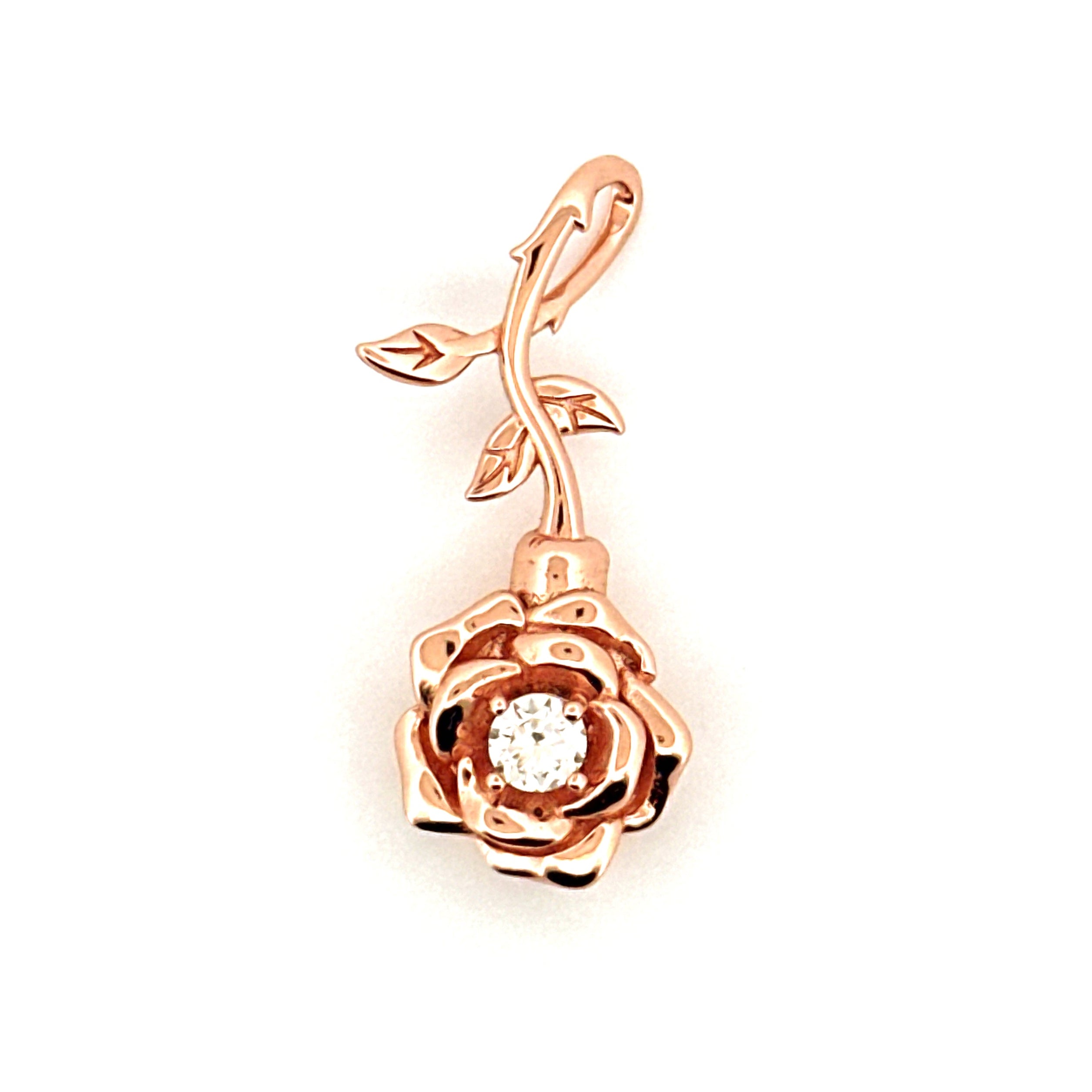 Flower Urn Pendant for Ashes, Diamond Urn Keepsake Jewelry for Human/Pet Ashes