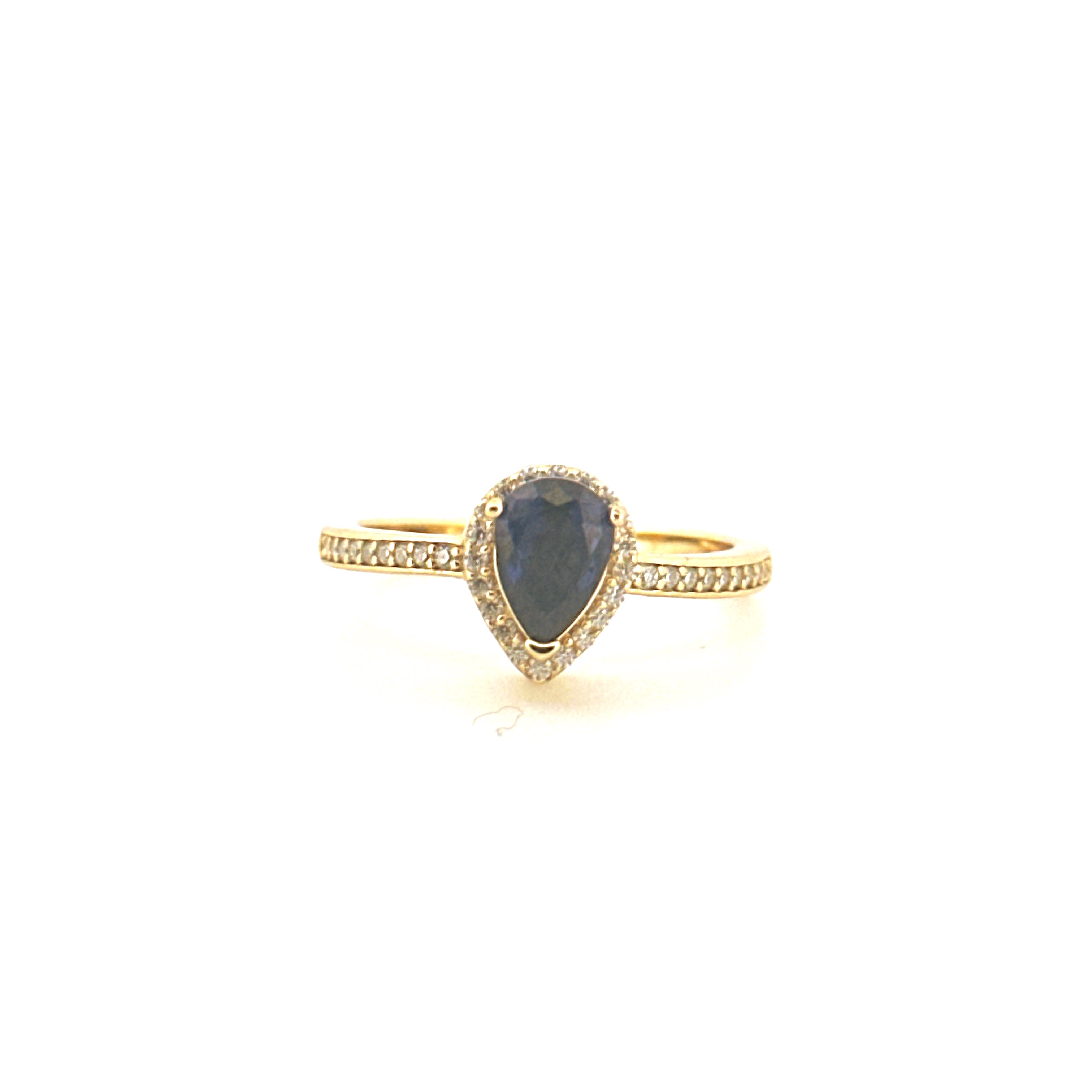 Teardrop Diamond Urn Ring For Ashes, Keepsake For Human/Pet Ashes