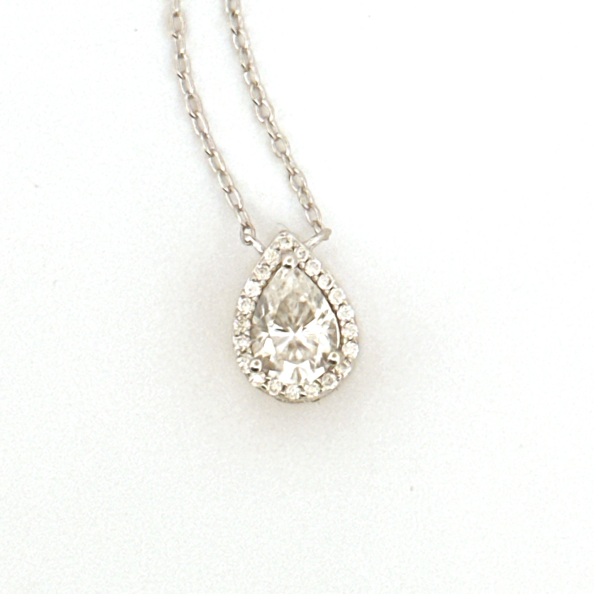 Dainty Teardrop Genuine Gemstone Urn Necklace – Gold Vermeil | Cremation Jewelry with VVS GRA Certified Moissanite