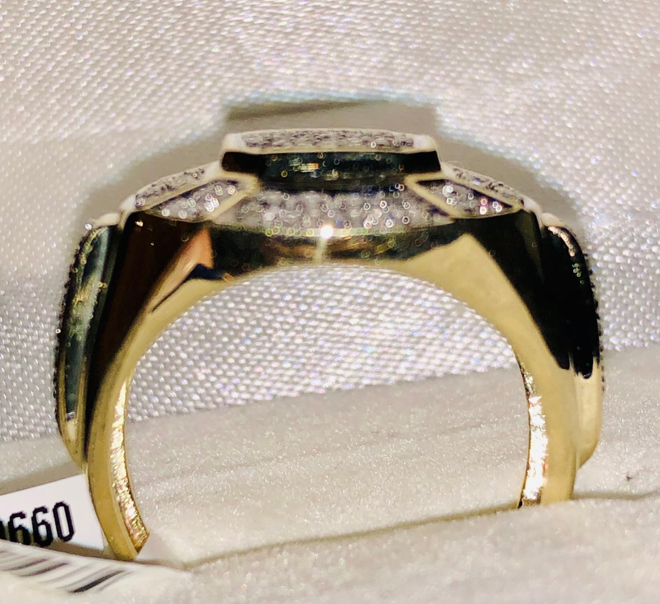 10k solid Real gold real diamond men’s statement ring. Not plated Not Cz No fake stuff here. All real diamonds Custom made bug diamond ring