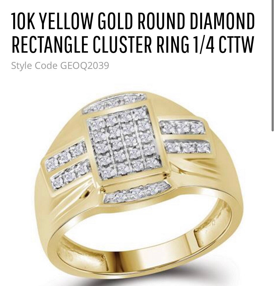 Men’s certified real diamond 10k solid gold ring Not Cz Not Plated. 100% real gold/ Diamond. A perfect statement ring. Huge Sale!