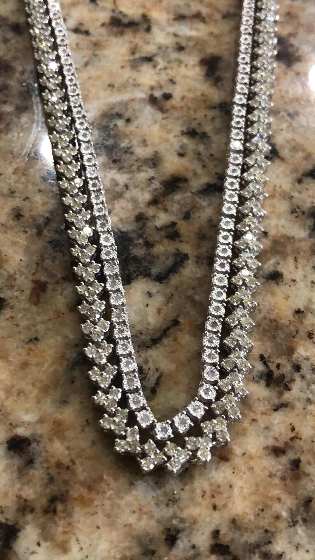 Custom designed men’s real diamond necklace 13 carat hand picked solitaires on 10k solid gold-breathtaking! Retails for 27,000+ save w/ us!