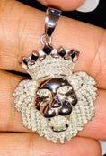 Cargar la imagen en la vista de la galería, Custom Designed Real Diamond Lion Pendant Charm. Comes with certificate of authenticity. Make a statesmen with this designer jewelry .85
