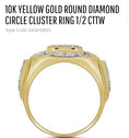 Load image into Gallery viewer, 10k solid Real gold real diamond men’s statement ring. Not plated Not Cz No fake stuff here. All real diamonds Custom made bug diamond ring
