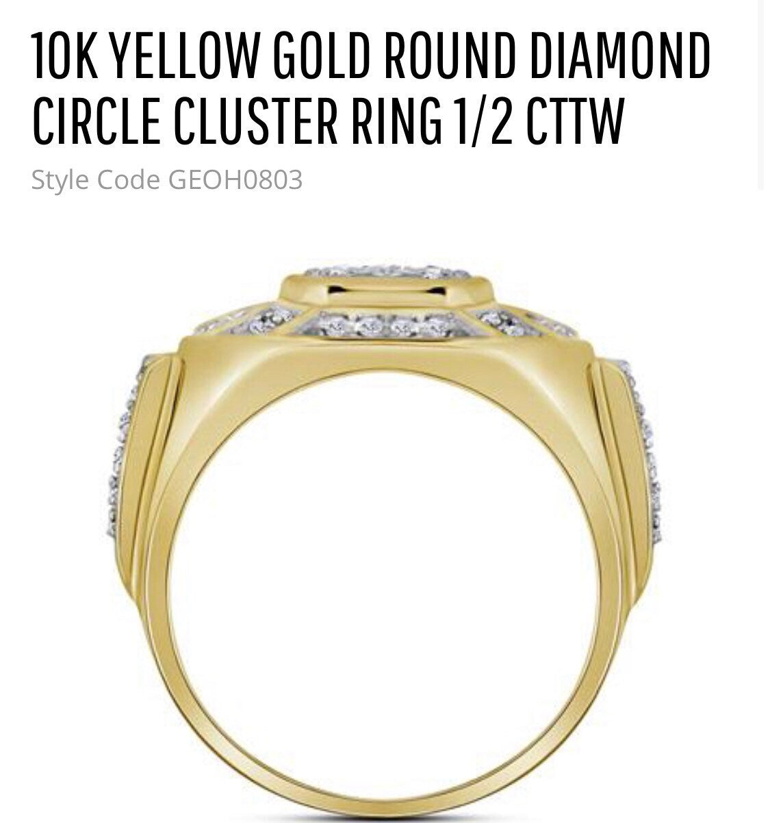 10k solid Real gold real diamond men’s statement ring. Not plated Not Cz No fake stuff here. All real diamonds Custom made bug diamond ring