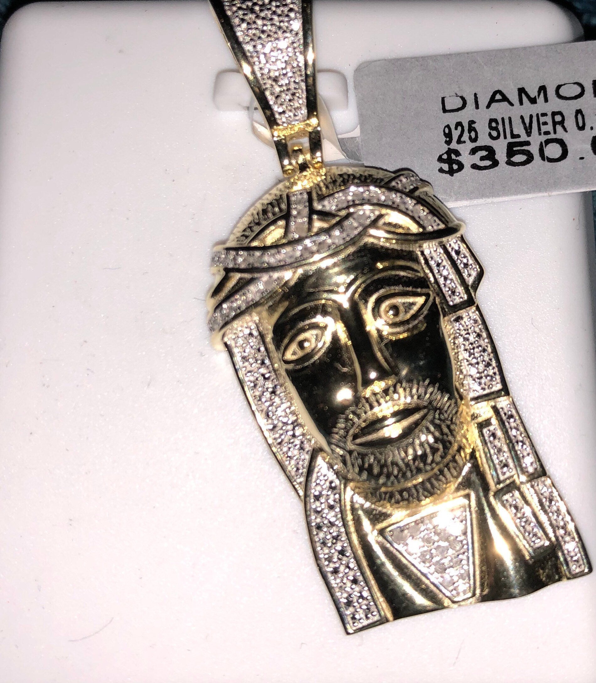 Jesus head pendant charm Real Diamonds! Natural diamond custom designed. Best gift best seller huge sale!