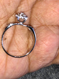 Cargar la imagen en la vista de la galería, 10k Solid White Gold Engagement Real Diamond Ring. Perfect gift for any occasion! Unbeatable prices! Not plated not Cz comes w/ certificate!
