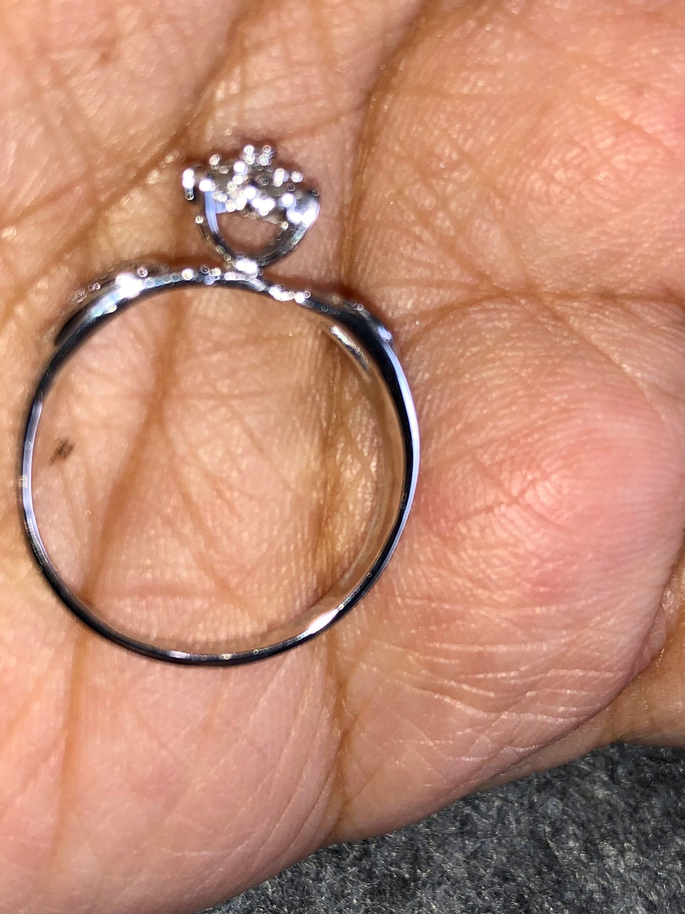 10k Solid White Gold Engagement Real Diamond Ring. Perfect gift for any occasion! Unbeatable prices! Not plated not Cz comes w/ certificate!