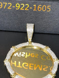 Cargar la imagen en la vista de la galería, Diamond Memory Pendant Necklace | 10k Gold Vermeil | Custom Name | Picture Pendant | In Loving Memory Pendant | Christmas Gift
