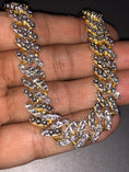 Load image into Gallery viewer, Real diamond Cuban link bracelet. Not CZ not fake! Comes w/ certificate of authenticity and Etsy protection. Certificate of authenticity inc
