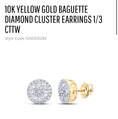 Cargar la imagen en la vista de la galería, Luxury Diamond Studs | 10k Gold | Real Gold | Diamond Earring | For Him | For Her | Christmas Gift
