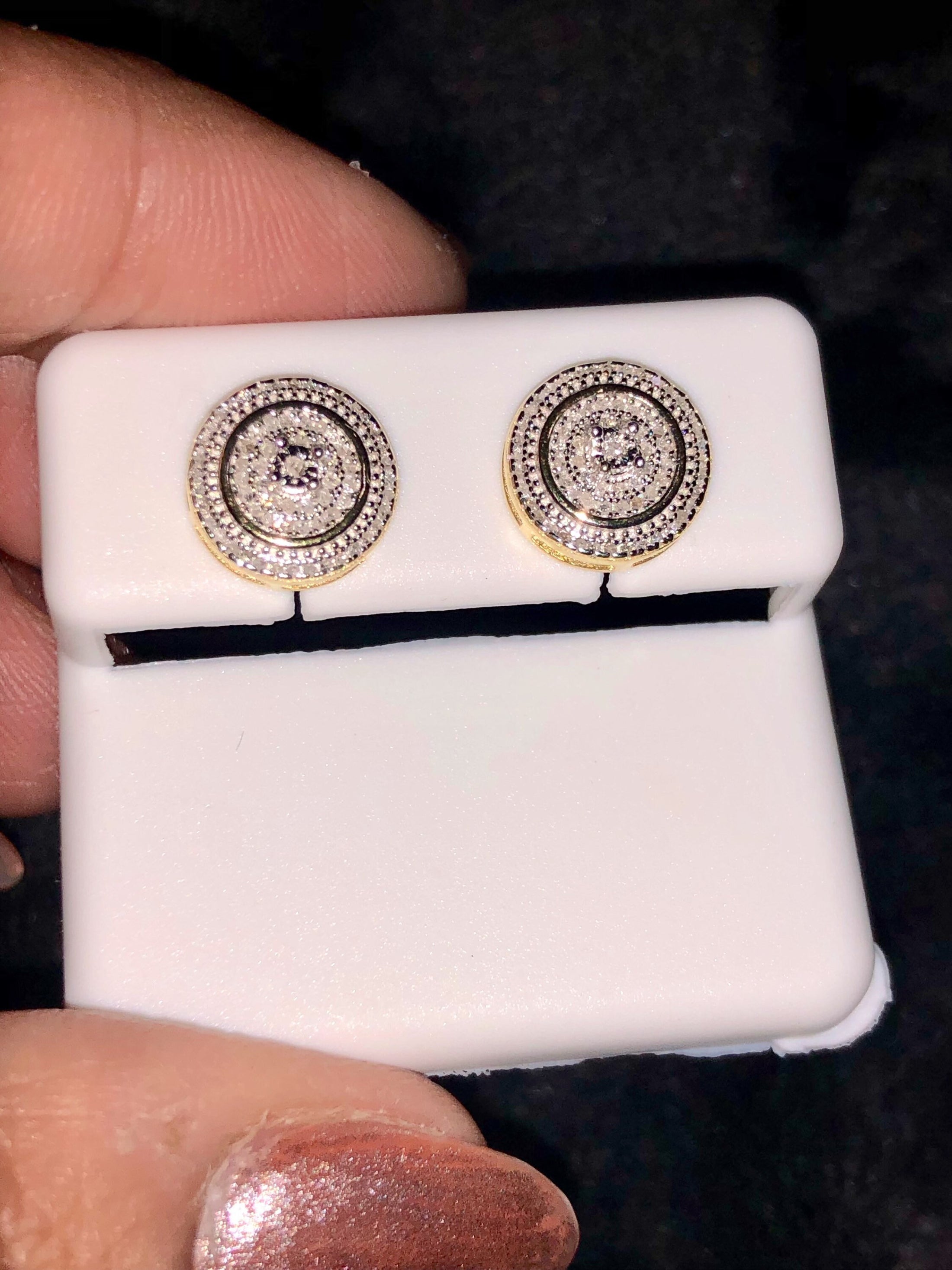 Real diamond earrings not CZ not moissanite comes w/ gift packaging and certificate of authenticity. Huge sale best gift!