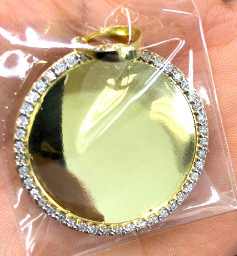 10k solid real gold real diamond memory pendant! Not CZ not moissanite not fake not plated! Huge sale! Ready to gift same day shipping.