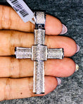 Cargar la imagen en la vista de la galería, Real diamond cross pendant 1/3 ct natural diamonds best gift huge sale! Last one left! Unbeatable price! Not cz not moissanite free gift box
