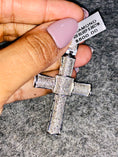 Cargar la imagen en la vista de la galería, Real diamond cross pendant 1/3 ct natural diamonds best gift huge sale! Last one left! Unbeatable price! Not cz not moissanite free gift box
