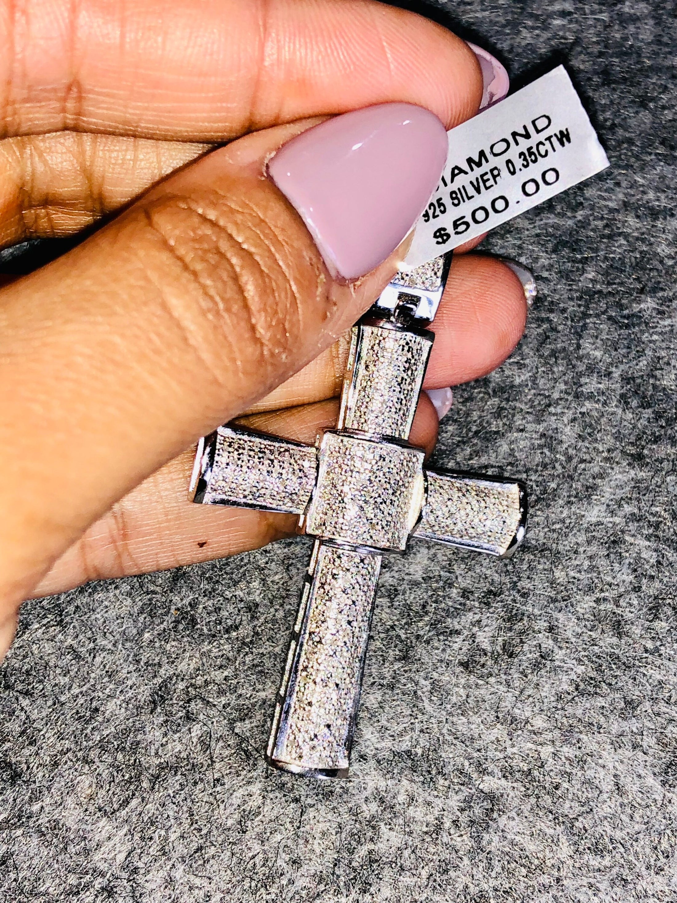 Real diamond cross pendant 1/3 ct natural diamonds best gift huge sale! Last one left! Unbeatable price! Not cz not moissanite free gift box