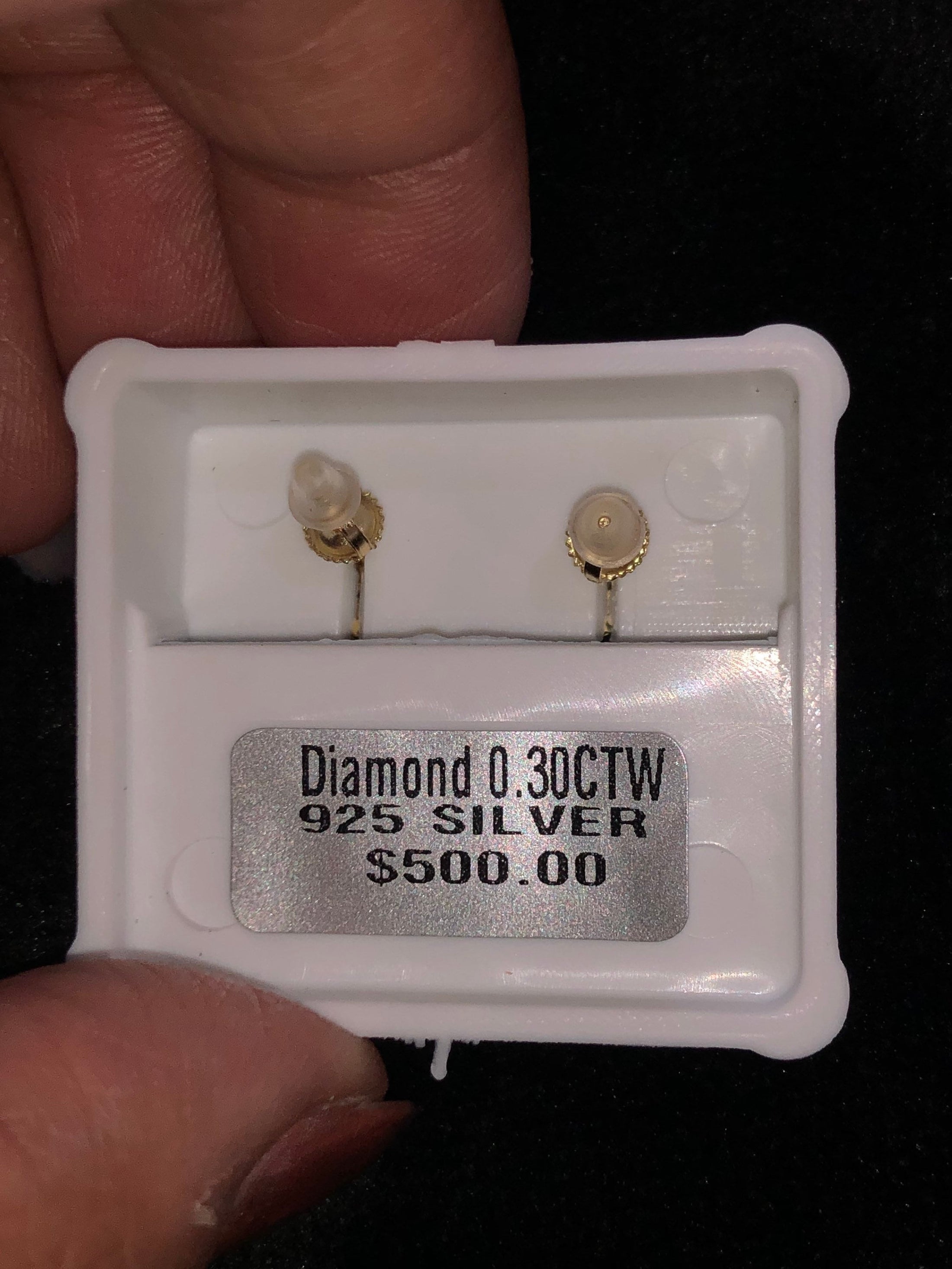 Real diamond round earrings not CZ not moissanite comes w/gift packaging & certificate of authenticity 1/3 cttw natural diamonds