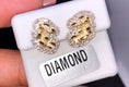 Load image into Gallery viewer, Real diamond nugget earrings 1/2 cttw natural diamonds not CZ not moissanite! Comes w certificate of authenticity free gift packaging Sale!
