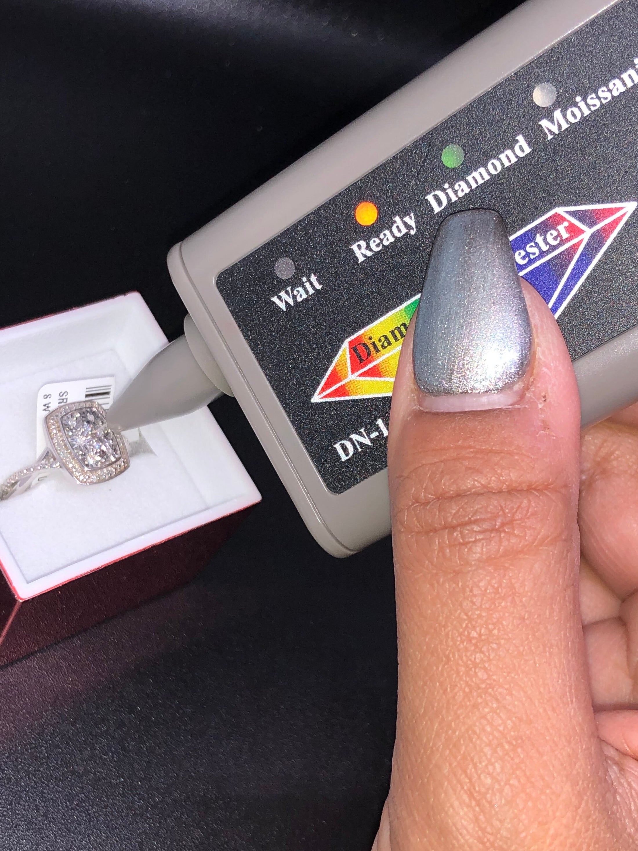 Real diamond engagement promise ring a beautiful Christmas occasions not CZ not moissanite all natural diamonds authenticity card incl…