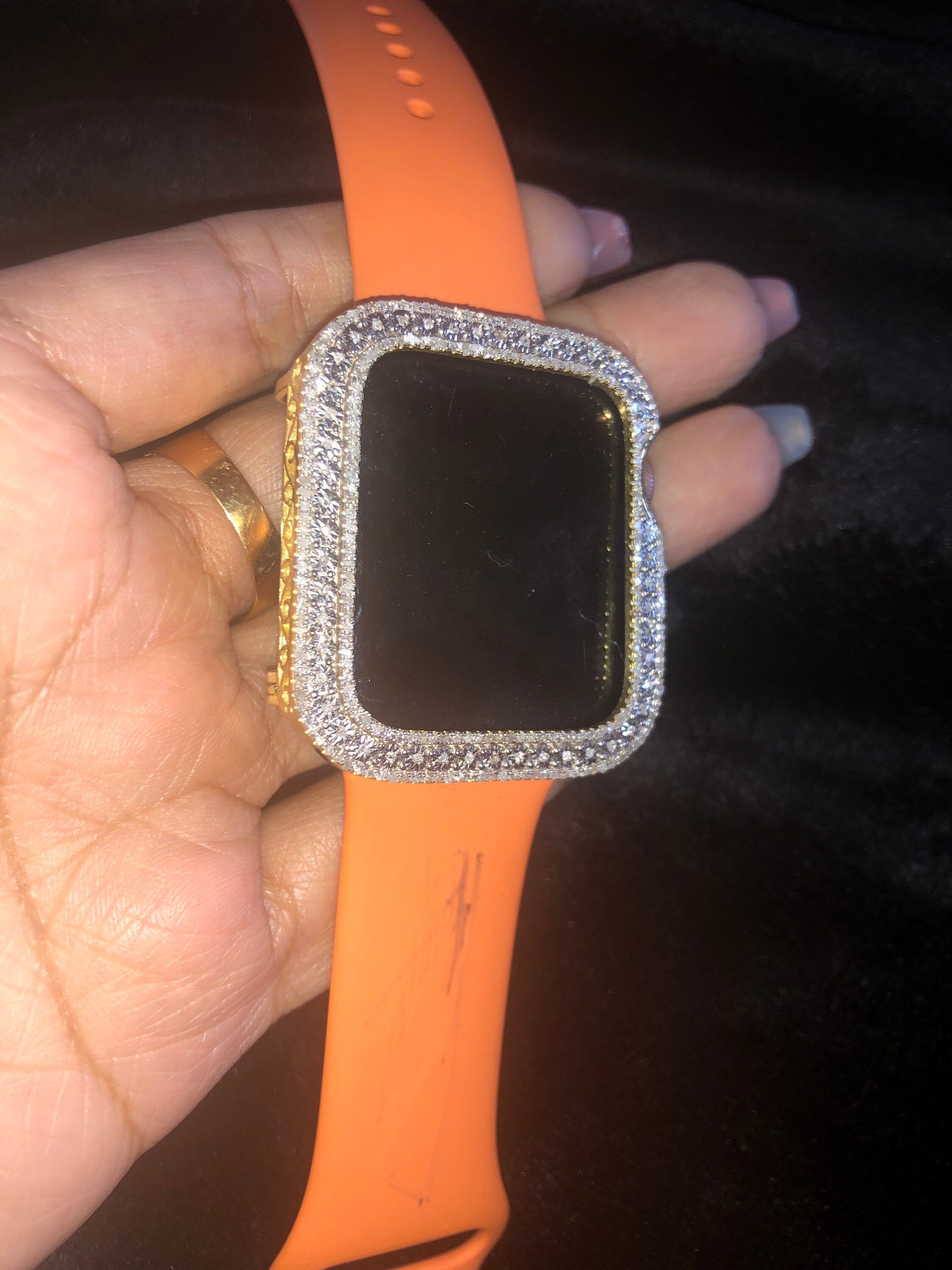 Apple watch with diamond bezel best sale