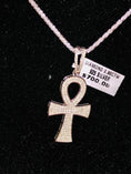 Cargar la imagen en la vista de la galería, Real Diamond Ankh pendant not c not moissanite comes w- authenticity card free gift packaging best seller popular w/ so many people .90ct
