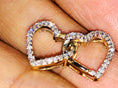 Cargar la imagen en la vista de la galería, 10K Real Gold | Natural Diamond Pendant | Luxury Diamond Jewelry | Heart Jewelry | Gold Charm | Real Diamond Heart Pendant | Gift for Mom
