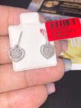 Load image into Gallery viewer, White gold Real Diamond Dangling Earrings Not CZ not moissanite Comes w/ appraisal document and authenticity card. Huge sale .33cttw natural
