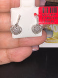 Cargar la imagen en la vista de la galería, White gold Real Diamond Dangling Earrings Not CZ not moissanite Comes w/ appraisal document and authenticity card. Huge sale .33cttw natural
