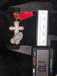 Load image into Gallery viewer, Real Diamond Custom Made Cross Prayer hand pendant charm Not CZ Not lab made Gift Box and Authenticity card included. best seller Gift! Sale
