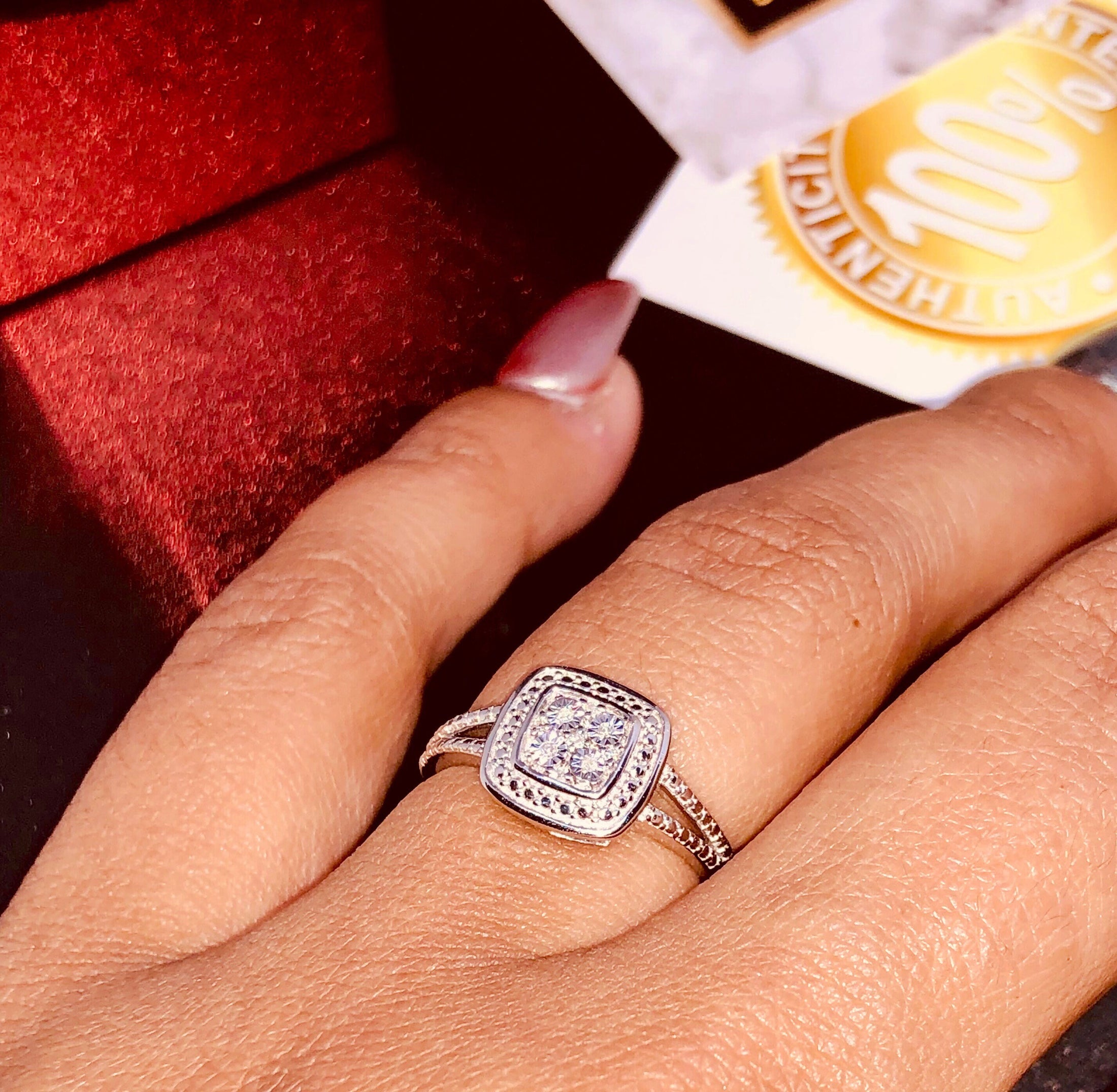 Promise Engagement Ring | Diamond | For Her | Christmas Gift
