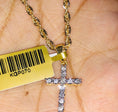 Load image into Gallery viewer, 10K Real Gold | Natural Diamond Necklace | Luxury Diamond Jewelry | Religious Jewelry | Gold Cross Charm | Real Diamond Pendant | Cross Sale
