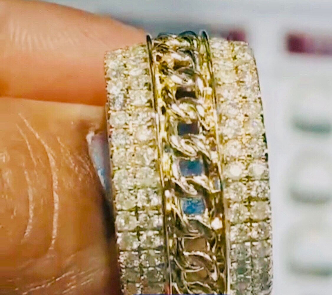 Early Doorbuster Semi Annual Deal! Unbeatable! 10k solid gold Real Genuine Diamond custom Designed Cuban ring 1.25ct w/ Free Appraisal WOW!