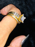 Cargar la imagen en la vista de la galería, Real diamond bridal engagement designer Cindy collection ring .66ct natural diamonds NOT CZ not moissanite! So beautiful head turner! Sale
