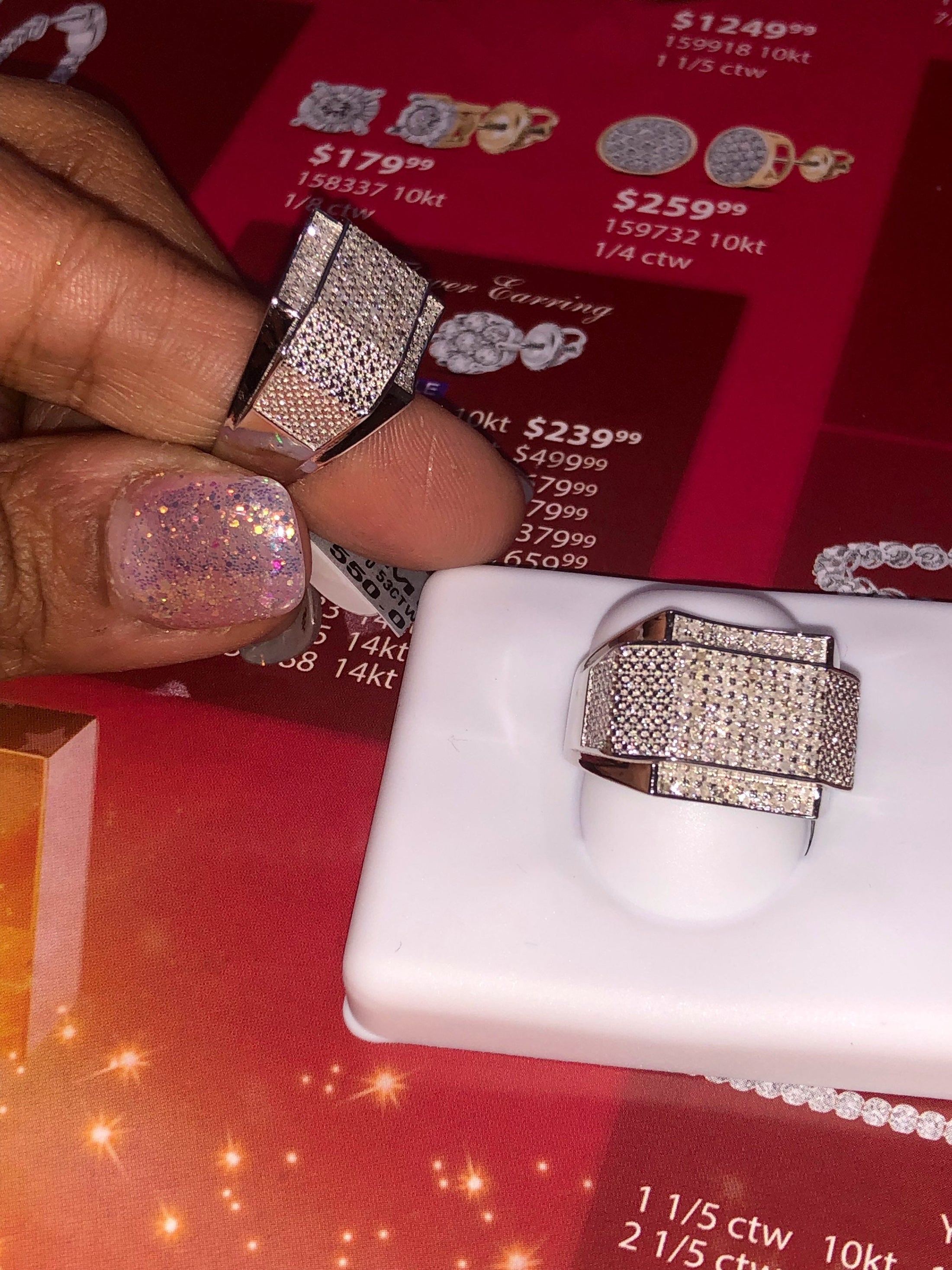Real diamond Mens ring Custom made 100% natural genuine diamond ring w/ authenticity card & gift wrapping included! Best holiday sale